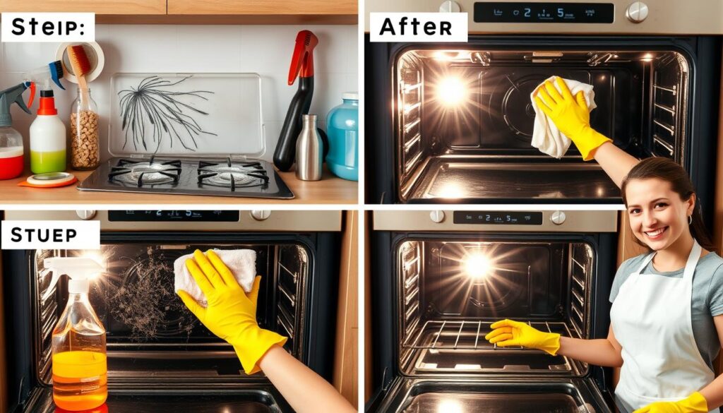 step-by-step oven cleaning