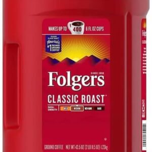 Folgers Classic Medium Roast Ground Coffee, 43.5oz