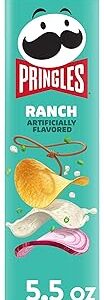 Pringles Potato Crisps Chips, Ranch, 5.5oz canister
