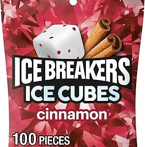 Ice Breakers Cinnamon Sugar Free Chewing Gum , 8.11oz bag, 100 Pieces