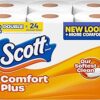 Scott ComfortPlus Toilet Paper, 12 Double Rolls, 231 Sheets per Roll, 1-Ply Toilet Tissue - Image 2
